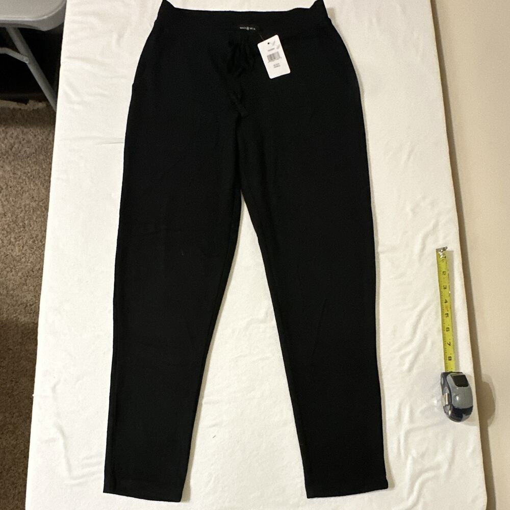Max & Mia Women’s Black Knit Drawstring Skinny Lounge Stretch Pants XS